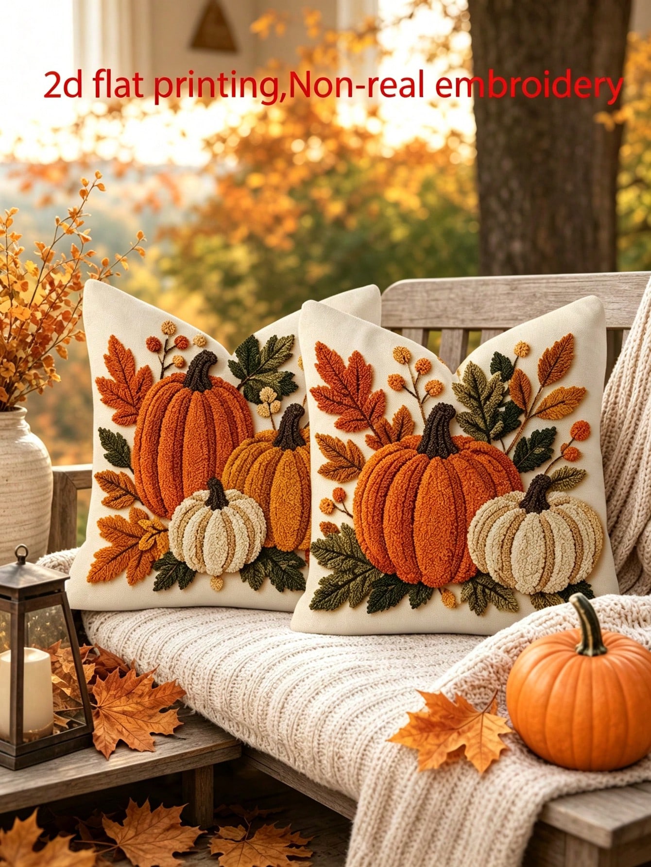 2pcs Country Rustic Fall Throw - Pillow Insert 18X18 ulasan dan harga