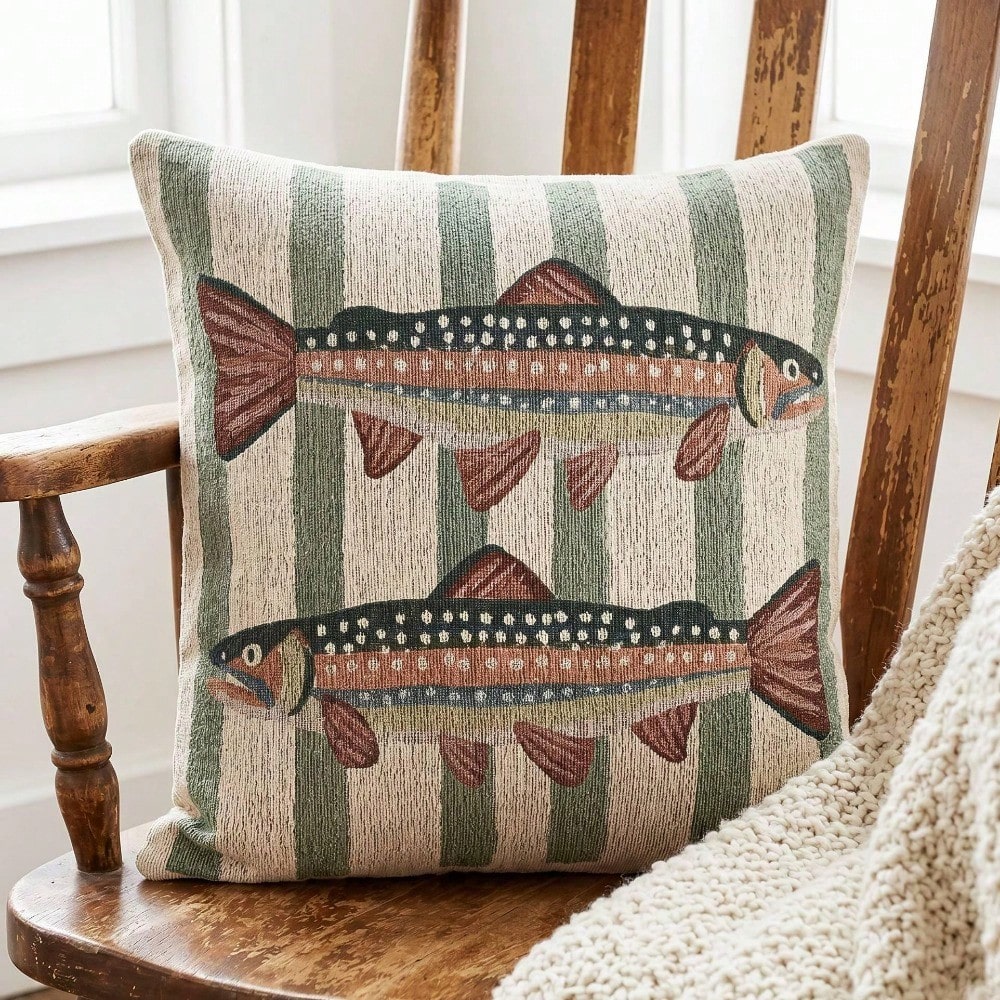 Rainbow Trout Throw Pillow 18x - Pillow Insert 18X18 ulasan dan harga