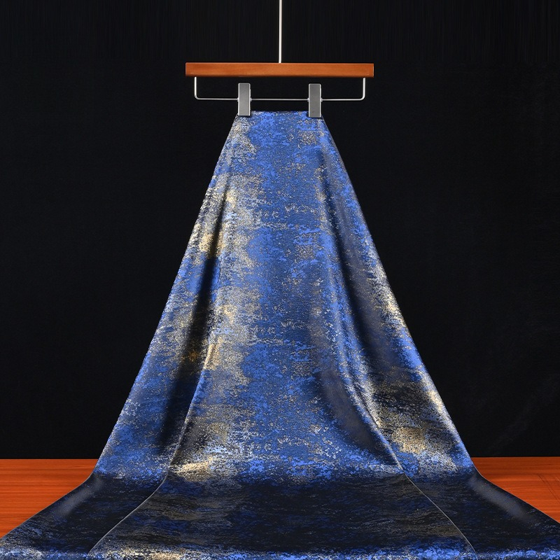Retro Blue Gilded Gradient Tex - Home Textile ulasan dan harga