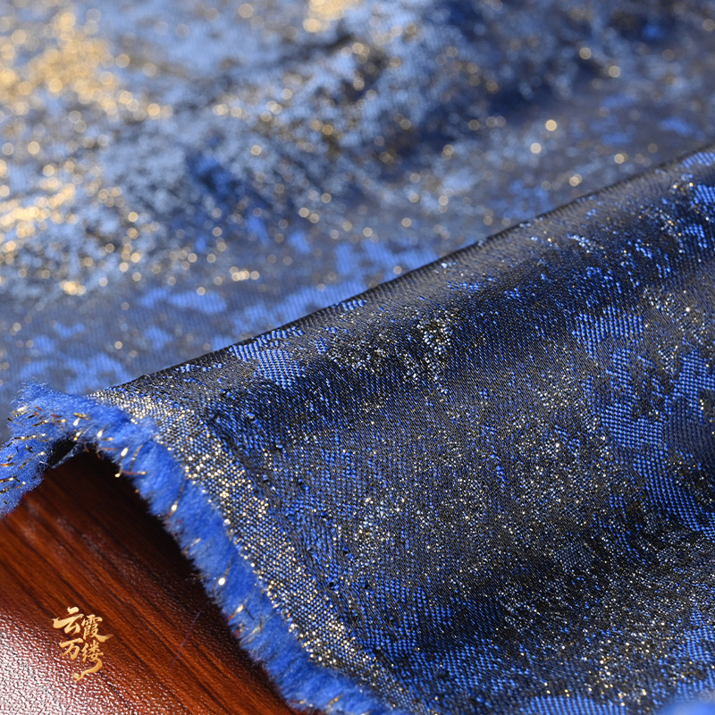 Retro Blue Gilded Gradient Tex - Home Textile ulasan dan harga