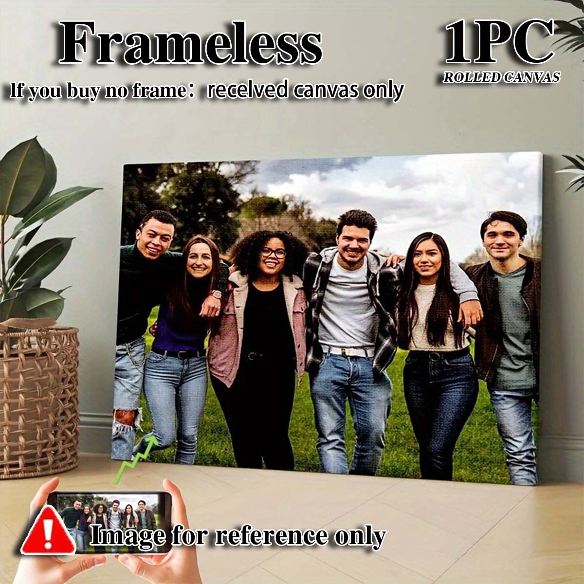 Custom 2D Photo Canvas Wall Ar - Home Textile ulasan dan harga
