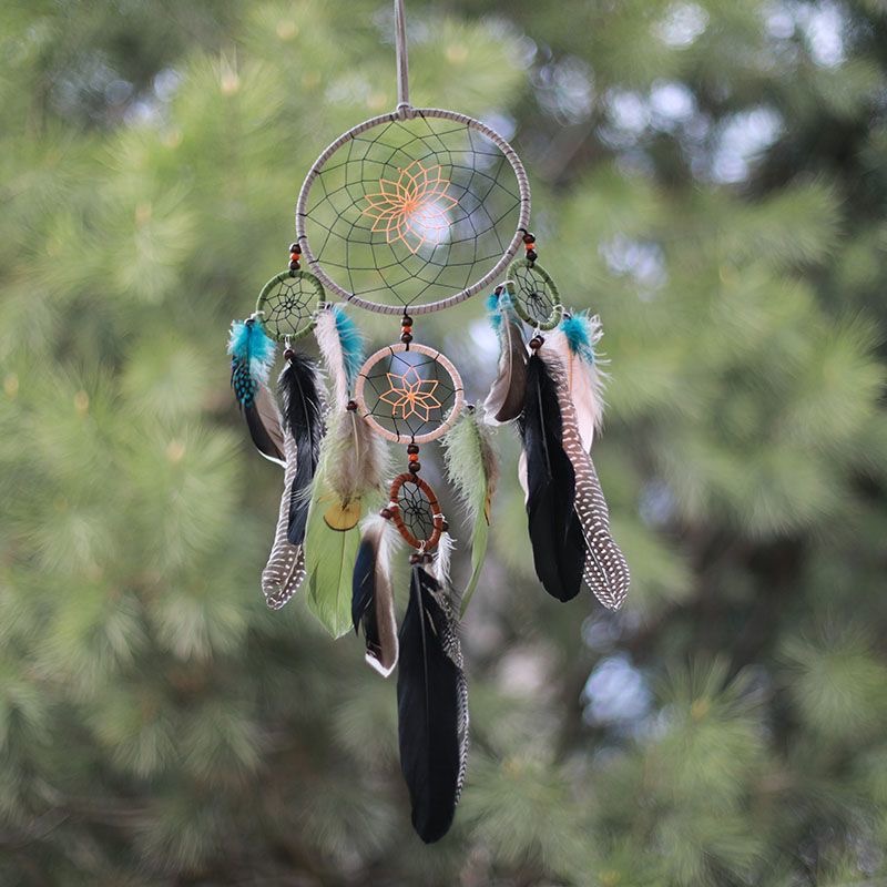 Vintage Multi-Circle Feather D - Home Textiles & Decorations ulasan dan harga